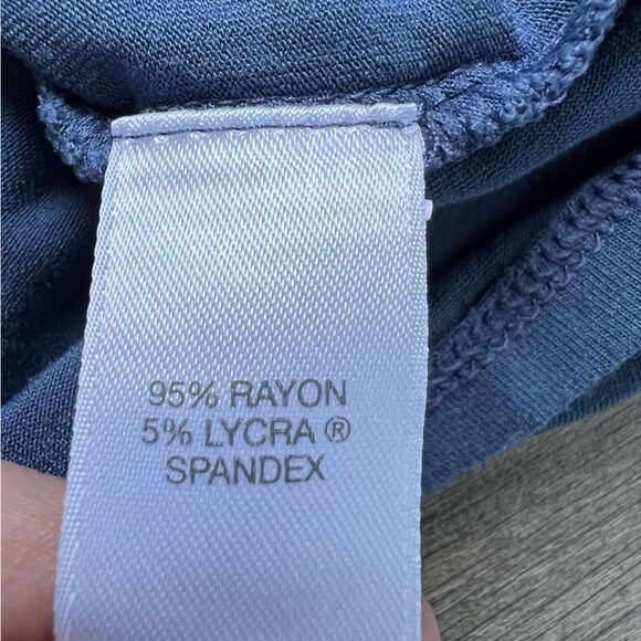 J.Jill Wearever Collection Tunic Tie Back Long Sleeve Jersey Top Shirt Blue sz L - Picture 5 of 8